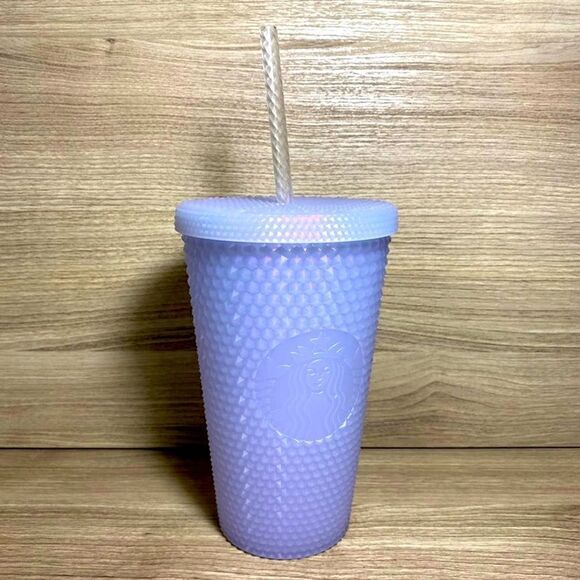 STARBUCKS ICY WHITE - PURPLE - STUDDED GRANDE TUMBLER HOLIDAY 2021 - Picture 1 of 5